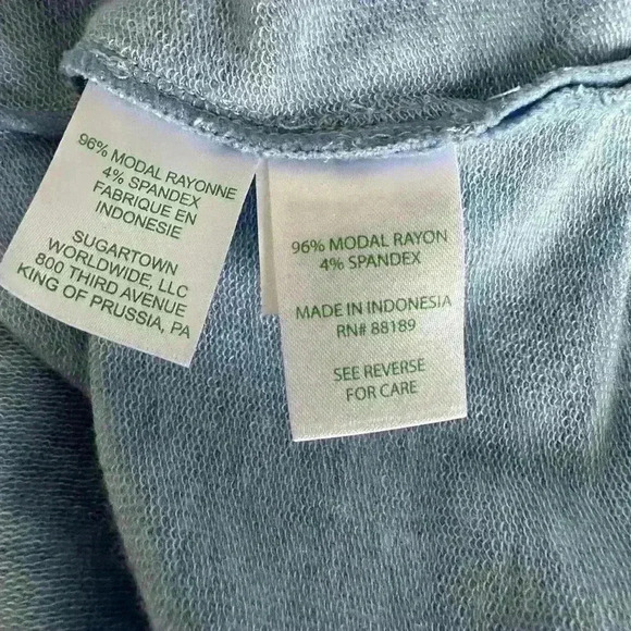 Lilly Pulitzer Belinda One Shoulder Heather Blue Pullover Top Size XS - Picture 8 of 9